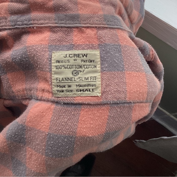 Mens J. Crew flannel long sleeve shirt - small slim - Picture 2 of 4
